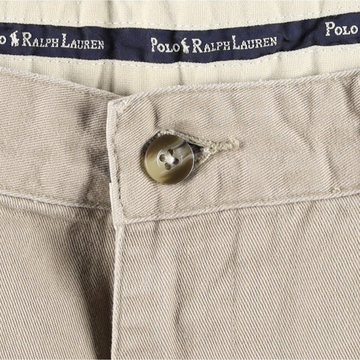 Ralph Lauren POLO by Ralph Lauren ANDREW PANT Two-pleat chino pants for men, equivalent to W34 cotton Khaki type beige Vintage Second Hand