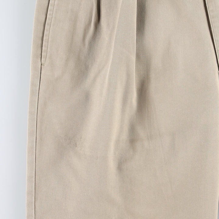 Ralph Lauren POLO by Ralph Lauren ANDREW PANT Two-pleat chino pants for men, equivalent to W34 cotton Khaki type beige Vintage Second Hand