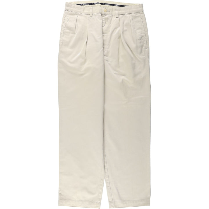 Ralph Lauren POLO RALPH LAUREN ANDREW PANT Two-pleat chino pants Men's size W32 cotton ivory Vintage Second Hand
