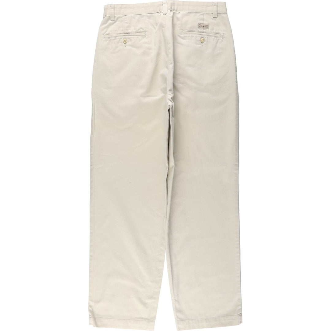 Ralph Lauren POLO RALPH LAUREN ANDREW PANT Two-pleat chino pants Men's size W32 cotton ivory Vintage Second Hand