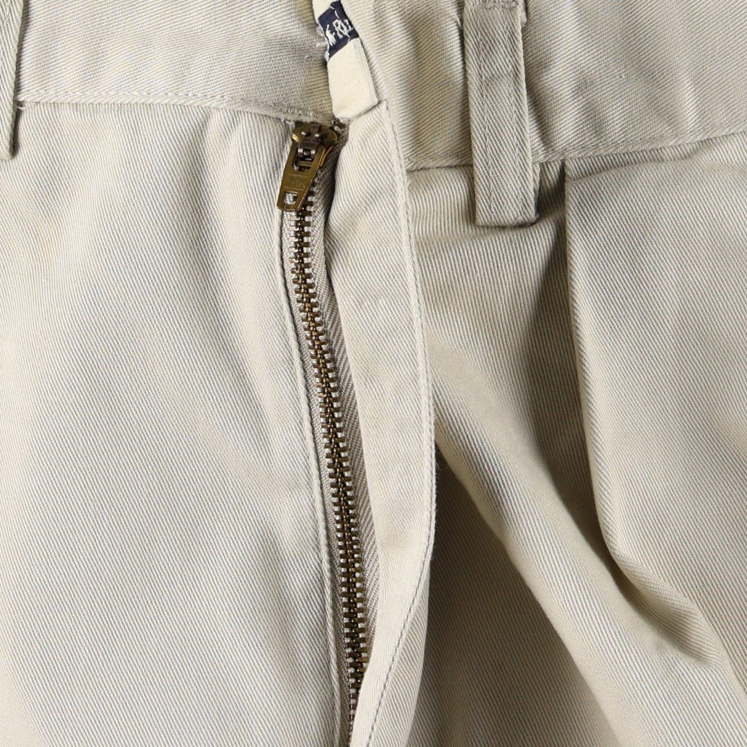 Ralph Lauren POLO RALPH LAUREN ANDREW PANT Two-pleat chino pants Men's size W32 cotton ivory Vintage Second Hand