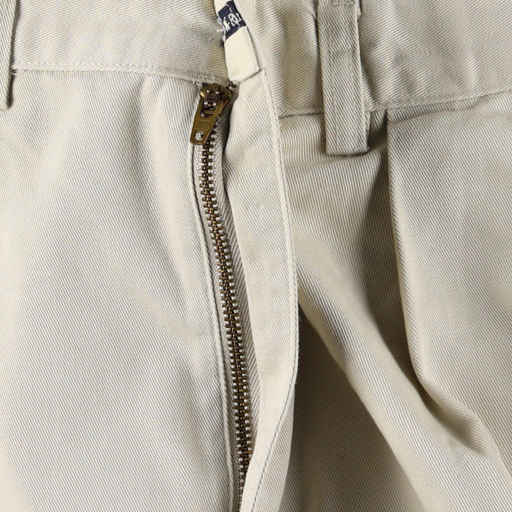 Ralph Lauren POLO RALPH LAUREN ANDREW PANT Two-pleat chino pants Men's size W32 cotton ivory Vintage Second Hand