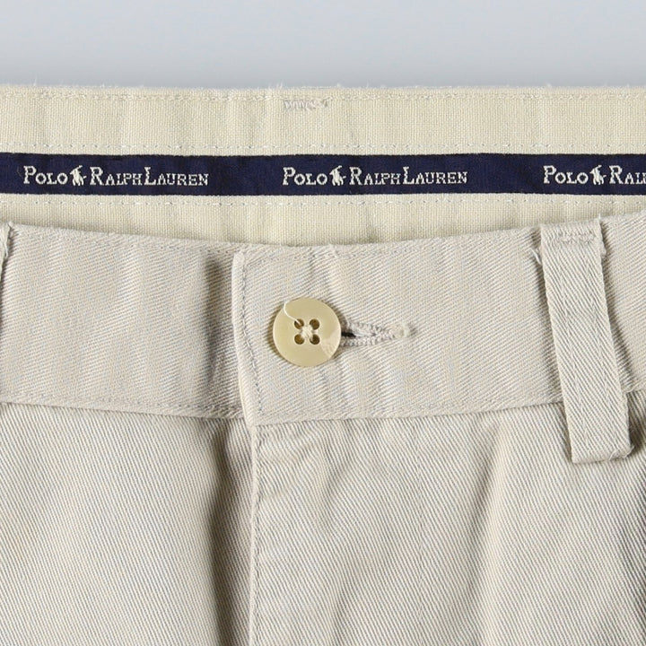 Ralph Lauren POLO RALPH LAUREN ANDREW PANT Two-pleat chino pants Men's size W32 cotton ivory Vintage Second Hand