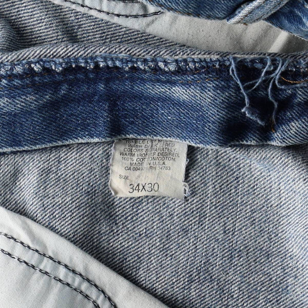90'S Lee Tapered Denim Pants, Made in USA, Men's Size W33 (approx.), Vintage cotton blue type Vintage Second Hand