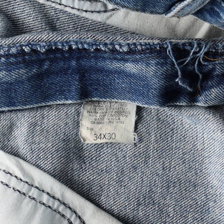 90'S Lee Tapered Denim Pants, Made in USA, Men's Size W33 (approx.), Vintage cotton blue type Vintage Second Hand