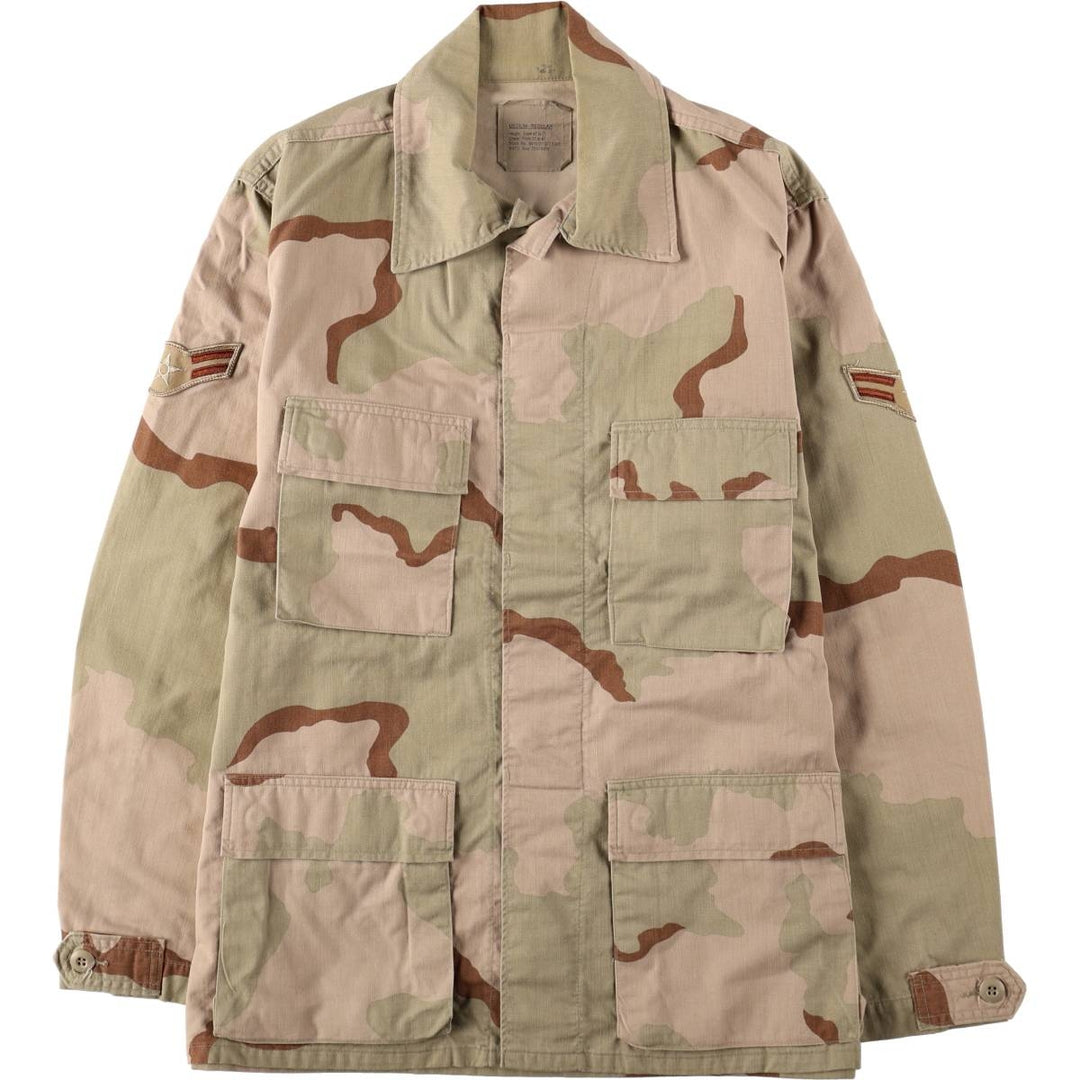 Genuine US military item, 90'S camouflage Pattern 3C desert camo BDU military jacket, made in USA, MEDIUM-REGULAR, men's M equivalent, vintage cotton Beige type Vintage Second Hand