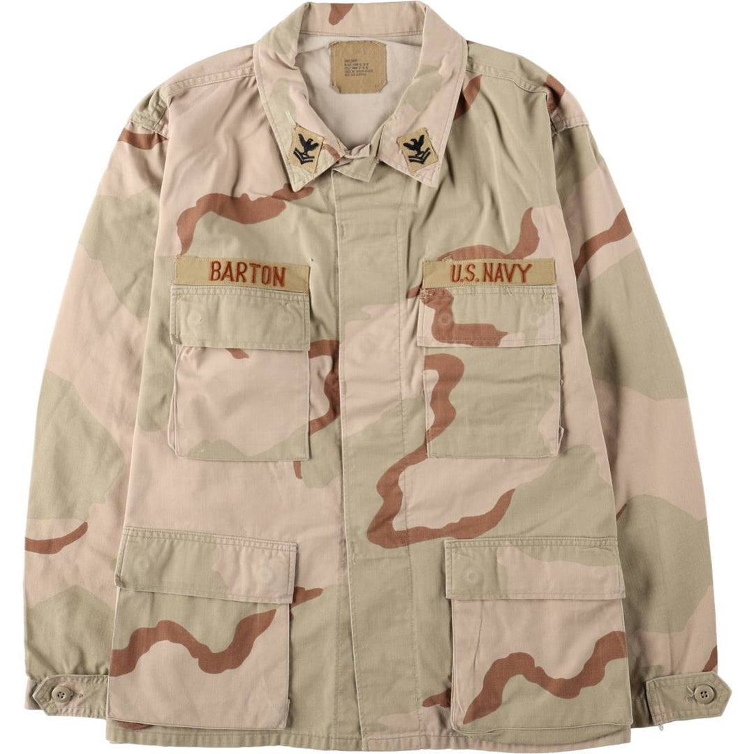 Authentic US military issue, 1990'S camouflage pattern 3C desert camo BDU military jacket, made in USA, men's size L equivalent, vintage. cotton Beige type Vintage Second Hand