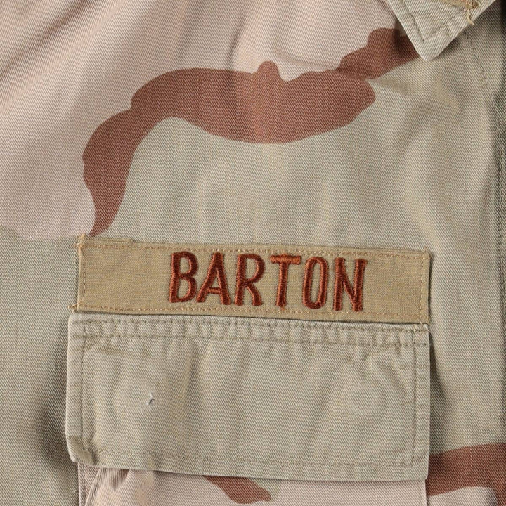 Authentic US military issue, 1990'S camouflage pattern 3C desert camo BDU military jacket, made in USA, men's size L equivalent, vintage. cotton Beige type Vintage Second Hand