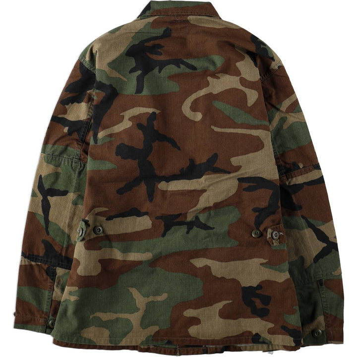 Authentic US military issue, 1980'S camouflage pattern, woodland camo BDU military jacket, made in USA, small-short (equivalent to men's S), vintage. cotton Khaki type Vintage Second Hand