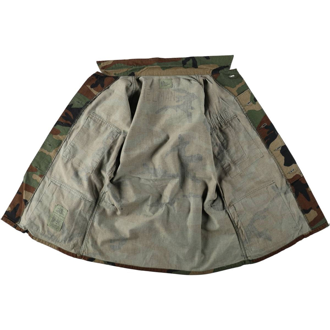 Authentic US military issue, 1980'S camouflage pattern, woodland camo BDU military jacket, made in USA, small-short (equivalent to men's S), vintage. cotton Khaki type Vintage Second Hand