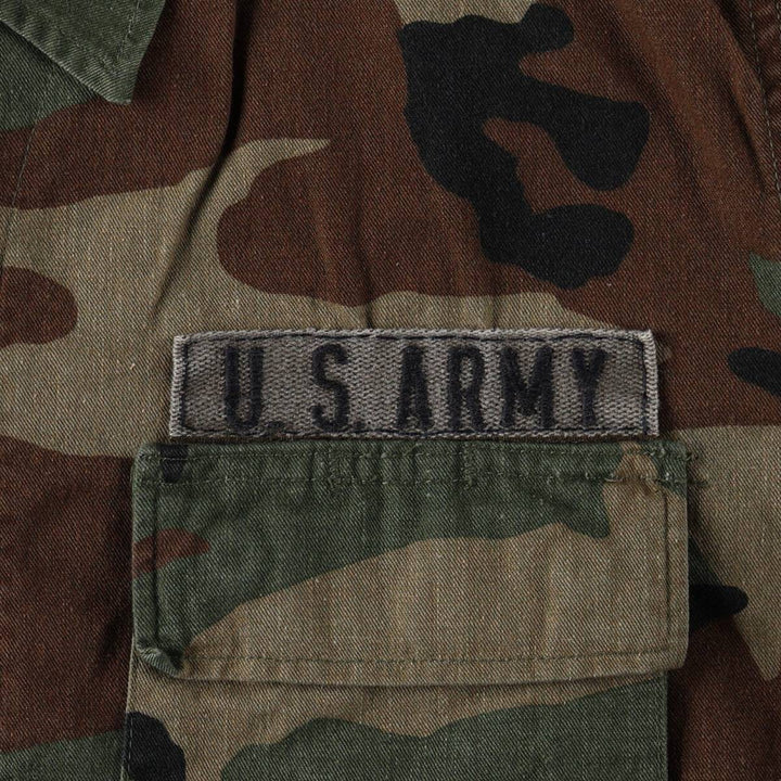 Authentic US military issue, 1980'S camouflage pattern, woodland camo BDU military jacket, made in USA, small-short (equivalent to men's S), vintage. cotton Khaki type Vintage Second Hand