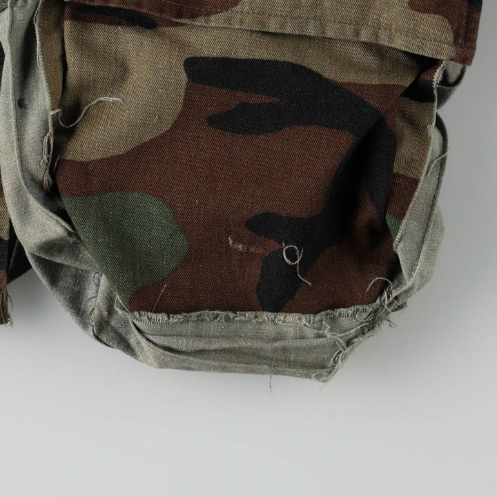 Authentic US military issue, 1980'S camouflage pattern, woodland camo BDU military jacket, made in USA, small-short (equivalent to men's S), vintage. cotton Khaki type Vintage Second Hand