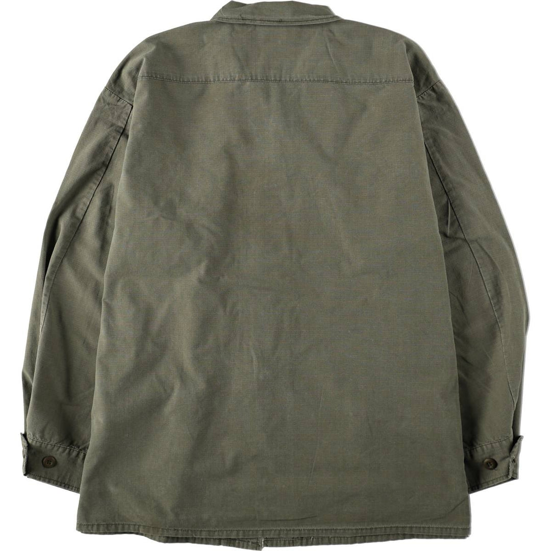 Civilian Jungle Fatigue Military Jacket, X-LARGE REGULAR (equivalent to Men's XL) cotton Khaki type Vintage Second Hand
