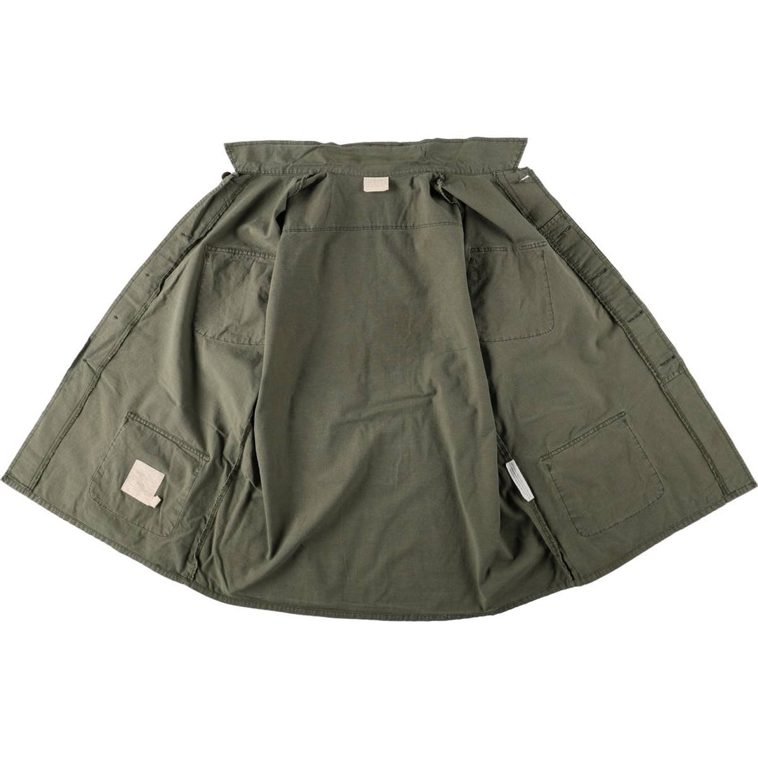 Civilian Jungle Fatigue Military Jacket, X-LARGE REGULAR (equivalent to Men's XL) cotton Khaki type Vintage Second Hand