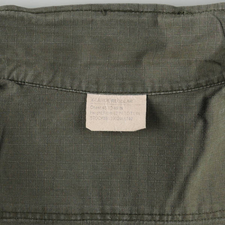 Civilian Jungle Fatigue Military Jacket, X-LARGE REGULAR (equivalent to Men's XL) cotton Khaki type Vintage Second Hand