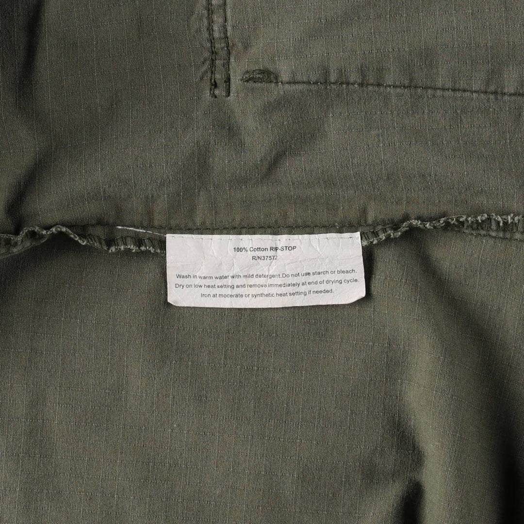 Civilian Jungle Fatigue Military Jacket, X-LARGE REGULAR (equivalent to Men's XL) cotton Khaki type Vintage Second Hand