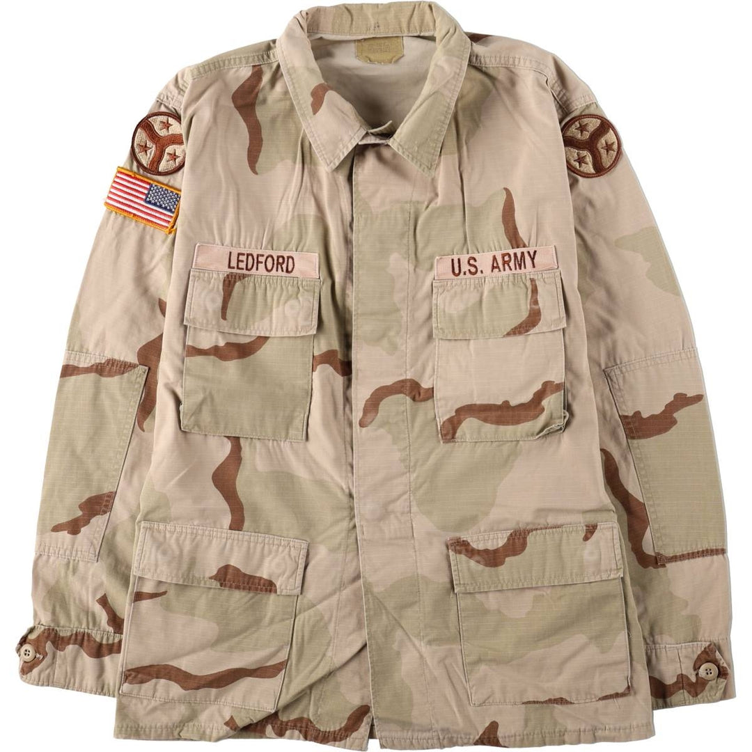 Authentic US Military Camouflage Pattern 3C Desert Camo BDU Military Jacket, Made in USA, Large-Regular, Men's Size L unclear Beige type Vintage Second Hand