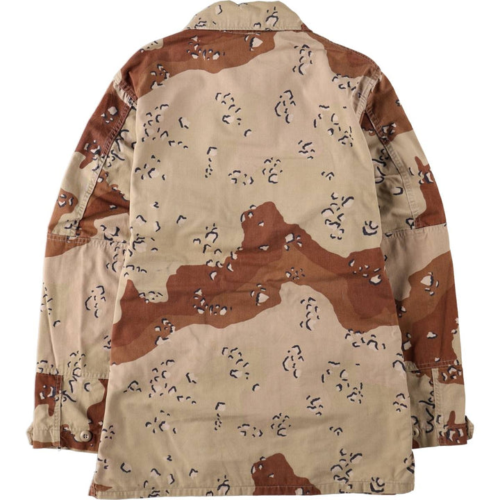 Authentic US military issue 1980'S camouflage pattern 6C desert chocolate chip camo BDU military jacket, made in USA, medium-long size (equivalent to men's M). Nylon Beige type Vintage Second Hand