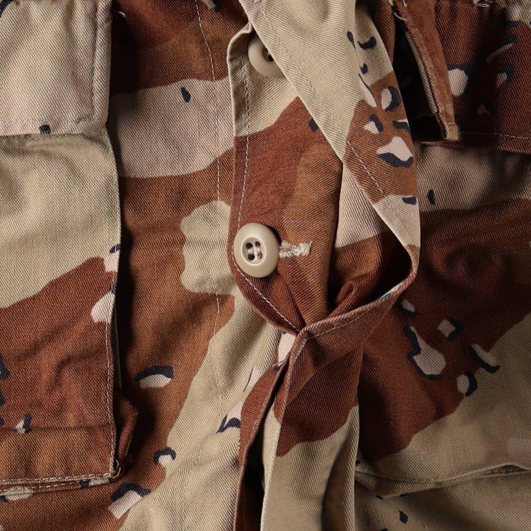 Authentic US military issue 1980'S camouflage pattern 6C desert chocolate chip camo BDU military jacket, made in USA, medium-long size (equivalent to men's M). Nylon Beige type Vintage Second Hand