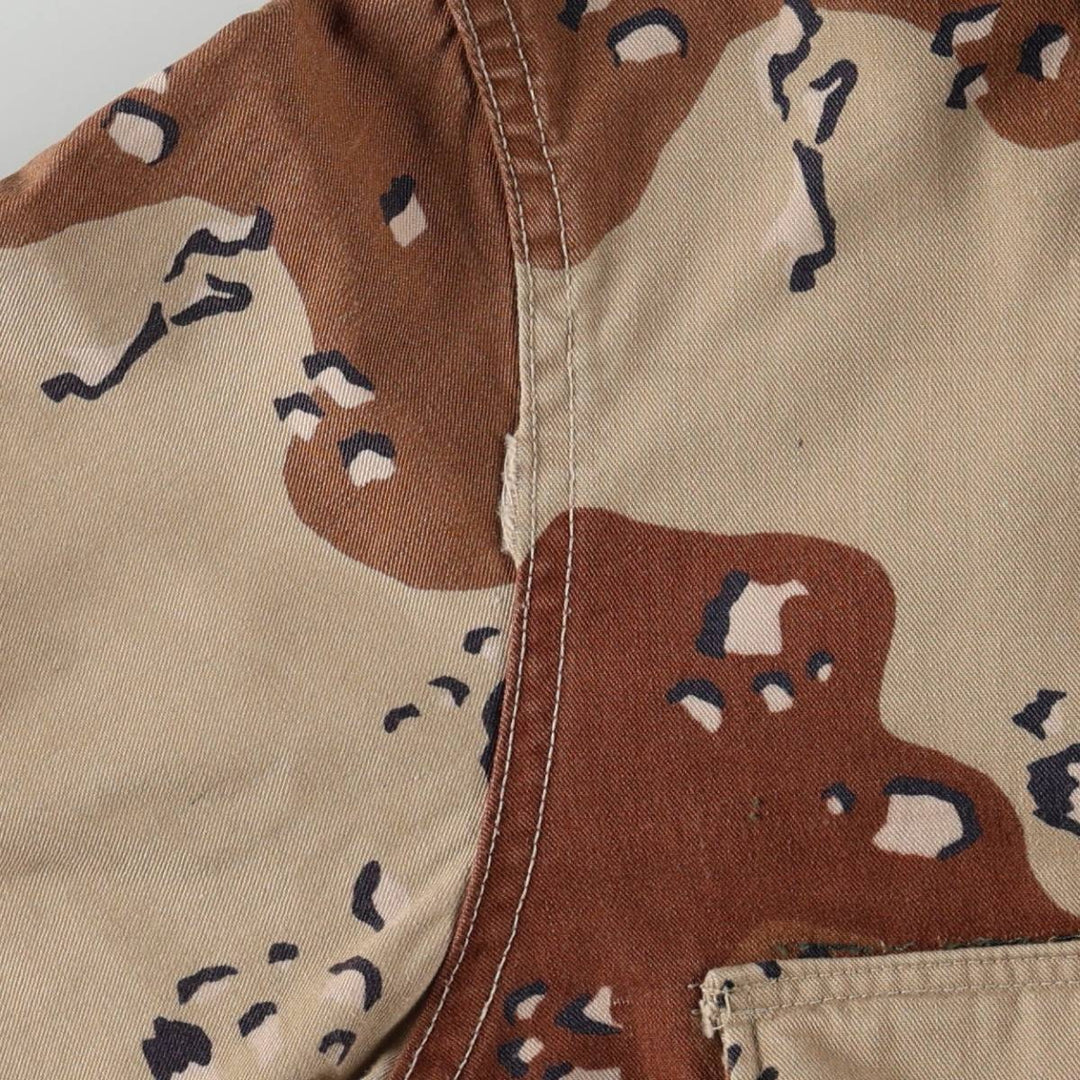 Authentic US military issue 1980'S camouflage pattern 6C desert chocolate chip camo BDU military jacket, made in USA, medium-long size (equivalent to men's M). Nylon Beige type Vintage Second Hand