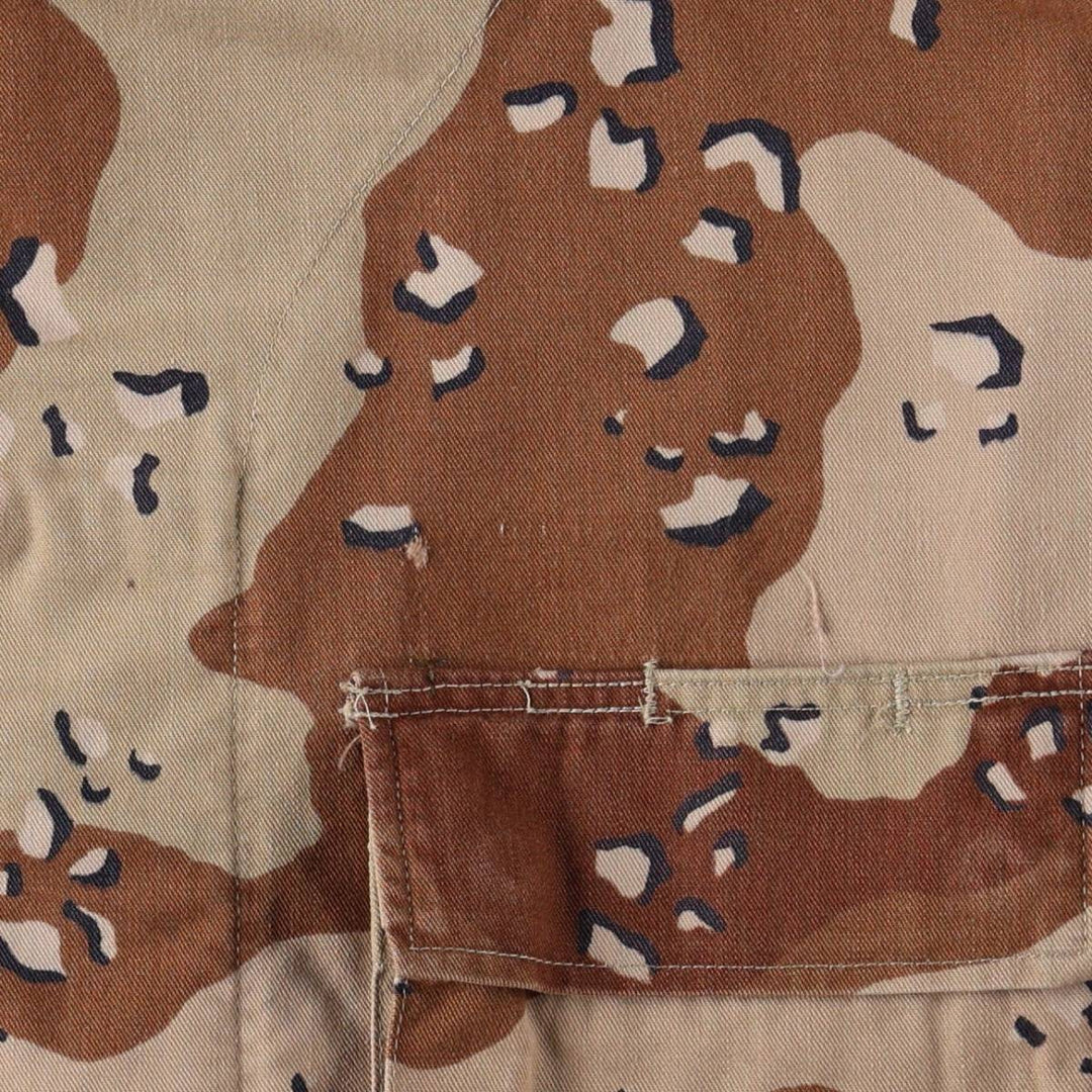 Authentic US military issue 1980'S camouflage pattern 6C desert chocolate chip camo BDU military jacket, made in USA, medium-long size (equivalent to men's M). Nylon Beige type Vintage Second Hand