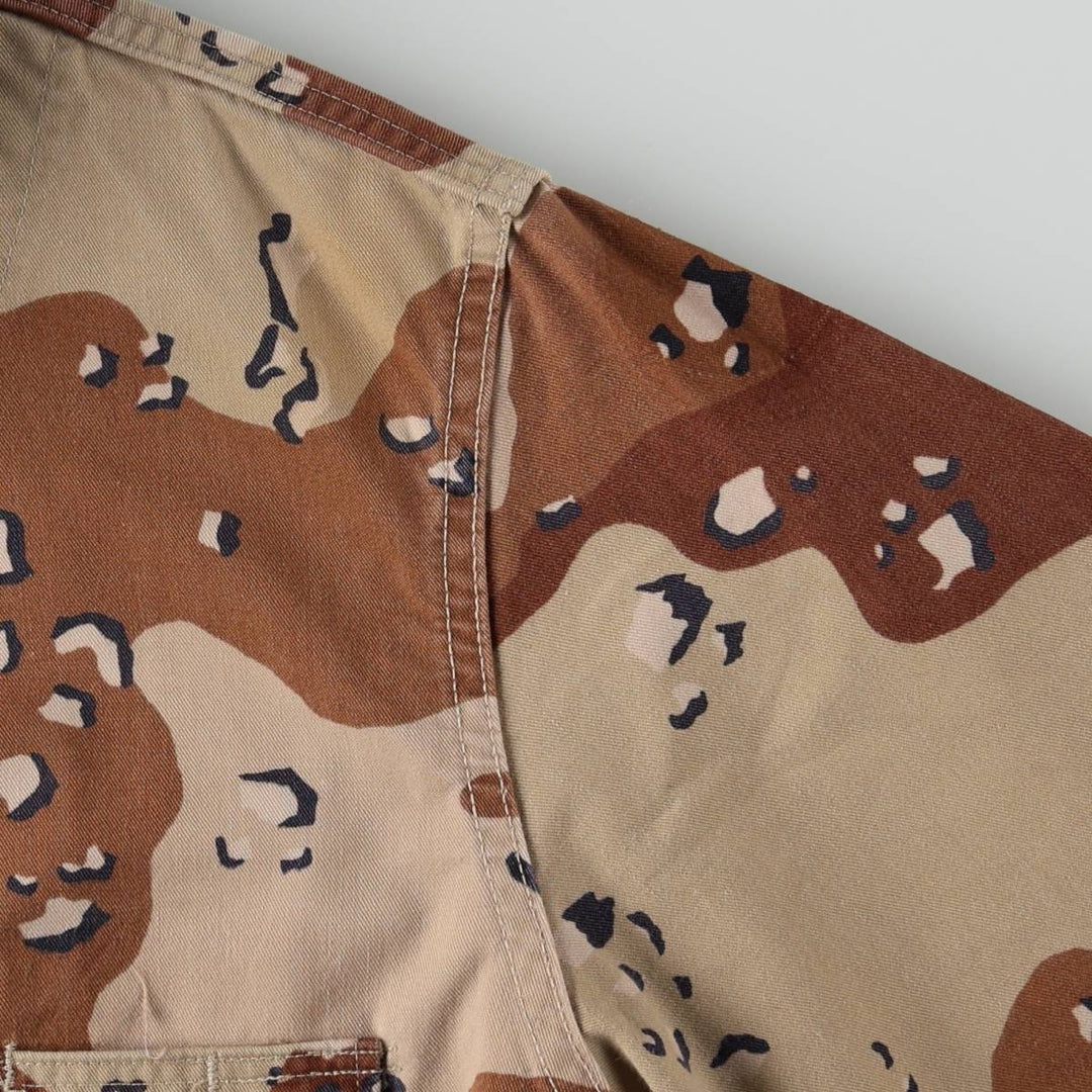 Authentic US military issue 1980'S camouflage pattern 6C desert chocolate chip camo BDU military jacket, made in USA, medium-long size (equivalent to men's M). Nylon Beige type Vintage Second Hand