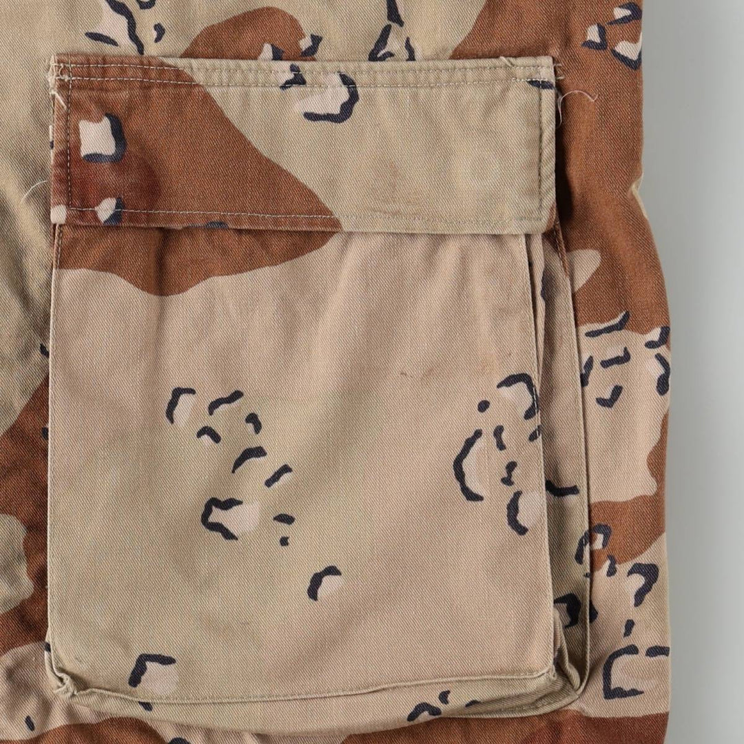 Authentic US military issue 1980'S camouflage pattern 6C desert chocolate chip camo BDU military jacket, made in USA, medium-long size (equivalent to men's M). Nylon Beige type Vintage Second Hand