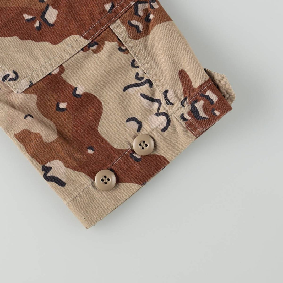 Authentic US military issue 1980'S camouflage pattern 6C desert chocolate chip camo BDU military jacket, made in USA, medium-long size (equivalent to men's M). Nylon Beige type Vintage Second Hand