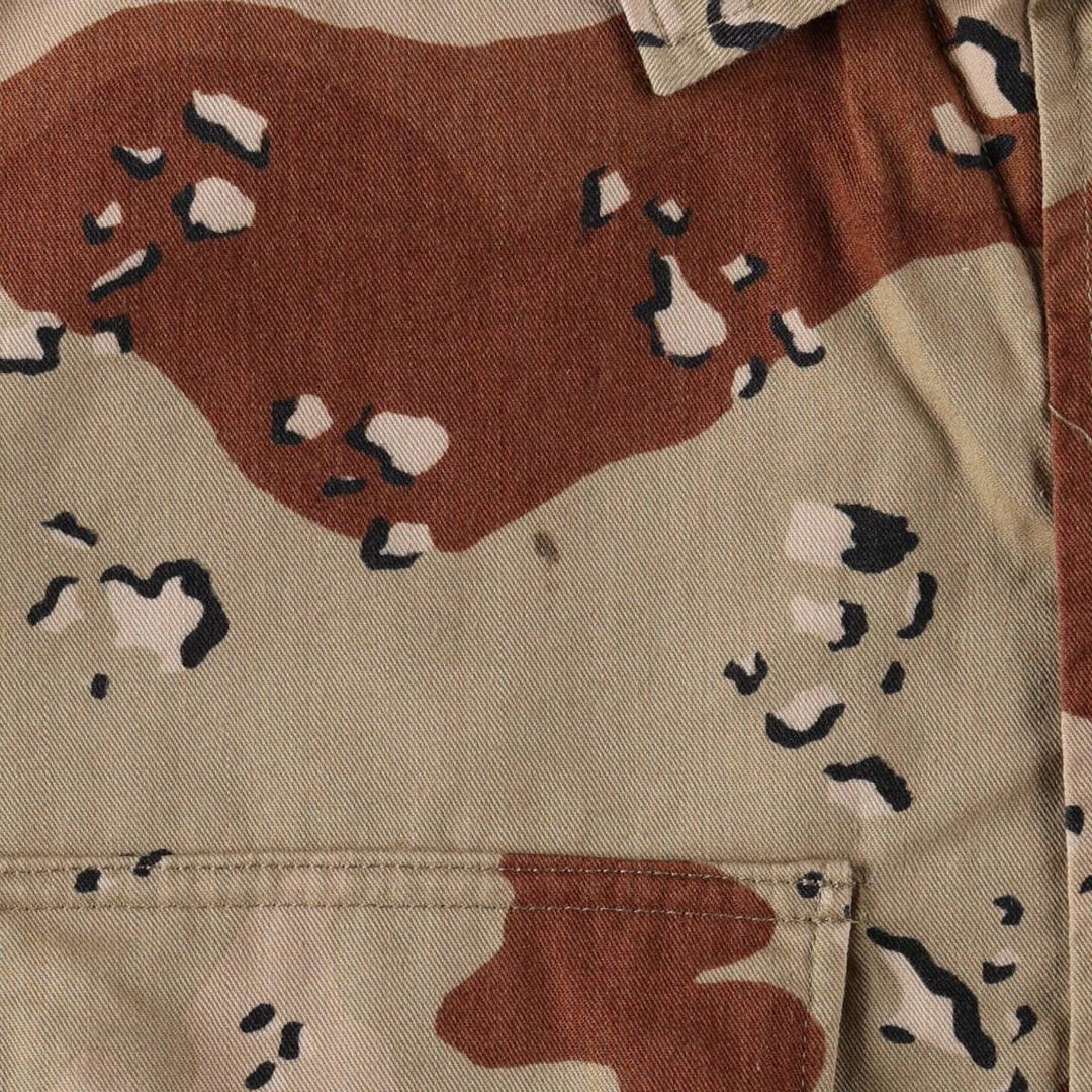 Authentic US military issue, 1980'S camouflage pattern 6C desert chocolate chip camo BDU military jacket, made in USA, XLARGE REGULAR (equivalent to men's XL). Nylon Beige type Vintage Second Hand