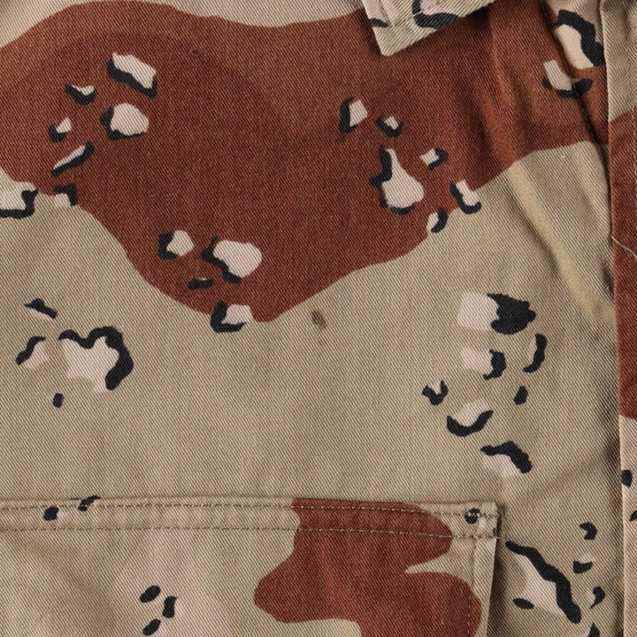 Authentic US military issue, 1980'S camouflage pattern 6C desert chocolate chip camo BDU military jacket, made in USA, XLARGE REGULAR (equivalent to men's XL). Nylon Beige type Vintage Second Hand