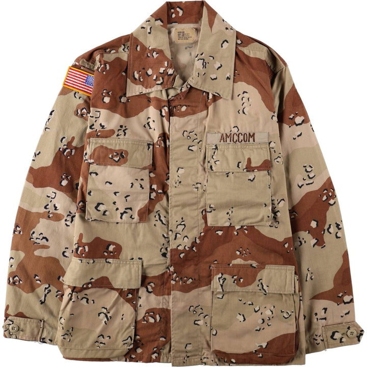Authentic US military issue, 1990'S camouflage pattern 6C desert chocolate chip camo BDU military jacket, made in USA, MEDIUM-SHORT (equivalent to men's M). Nylon Beige type Vintage Second Hand