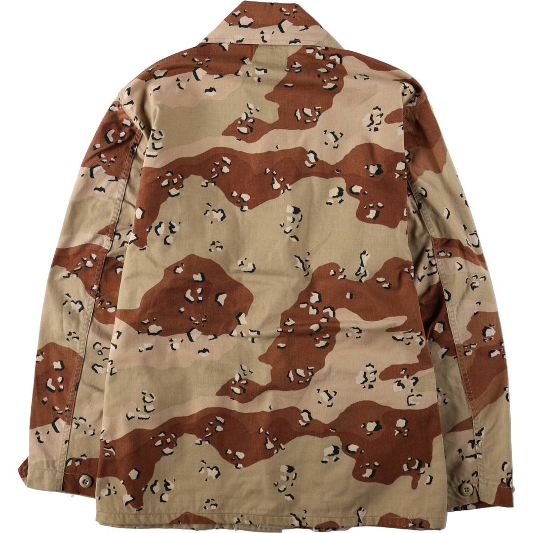 Authentic US military issue, 1990'S camouflage pattern 6C desert chocolate chip camo BDU military jacket, made in USA, MEDIUM-SHORT (equivalent to men's M). Nylon Beige type Vintage Second Hand