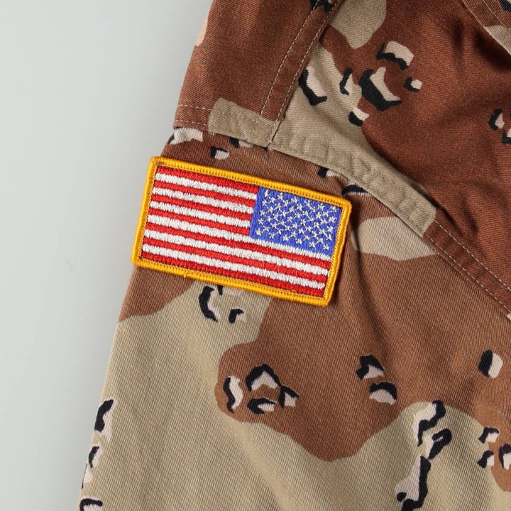 Authentic US military issue, 1990'S camouflage pattern 6C desert chocolate chip camo BDU military jacket, made in USA, MEDIUM-SHORT (equivalent to men's M). Nylon Beige type Vintage Second Hand
