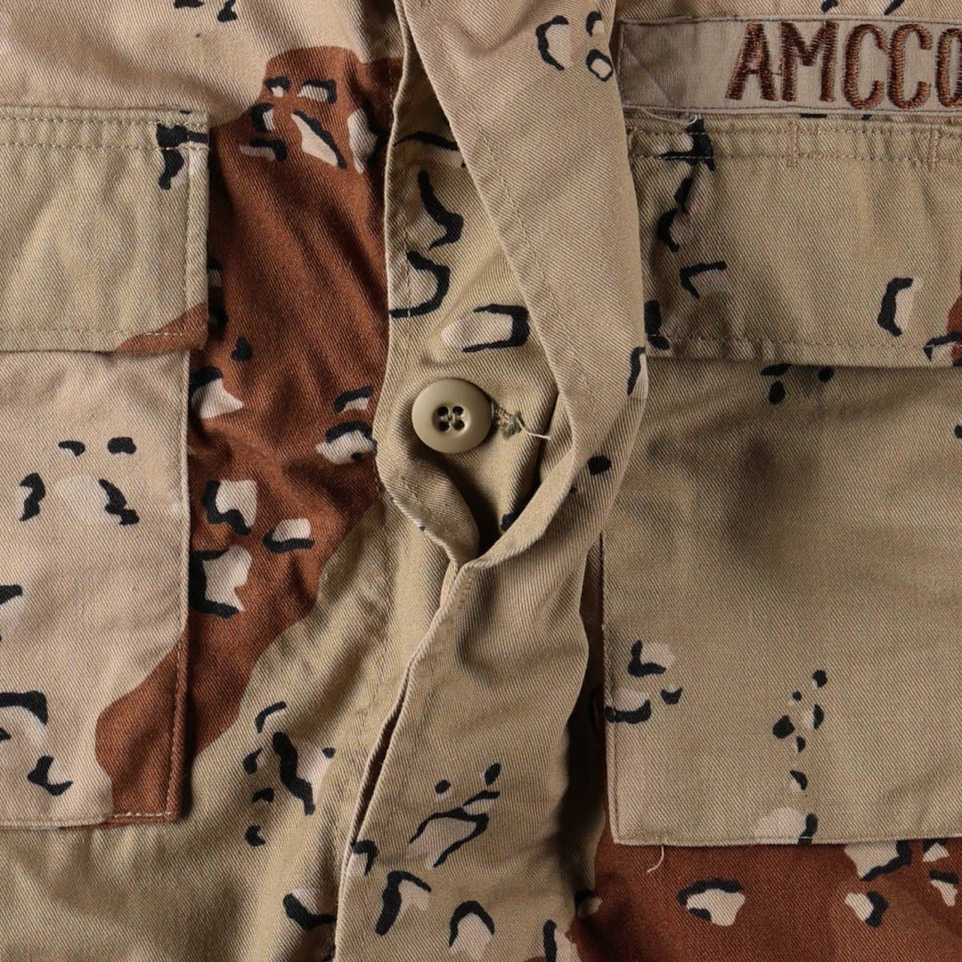Authentic US military issue, 1990'S camouflage pattern 6C desert chocolate chip camo BDU military jacket, made in USA, MEDIUM-SHORT (equivalent to men's M). Nylon Beige type Vintage Second Hand