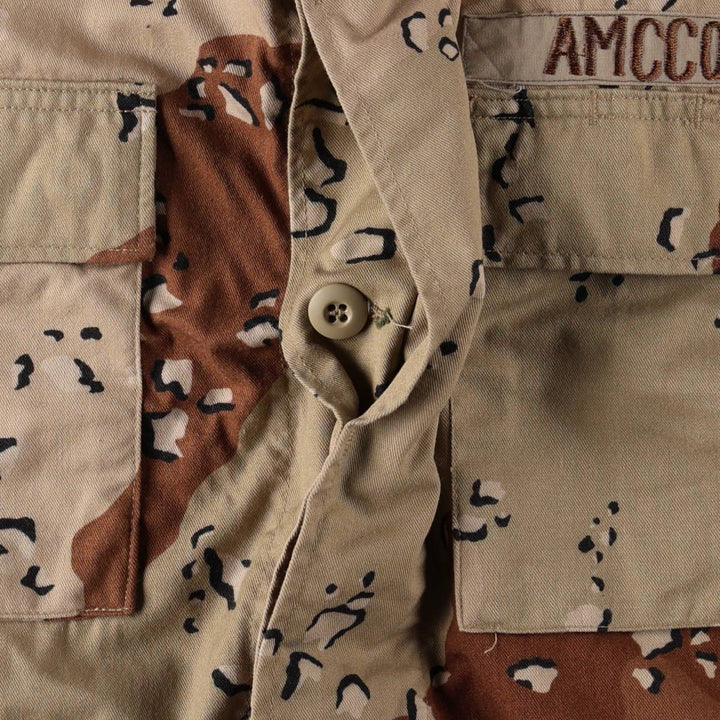 Authentic US military issue, 1990'S camouflage pattern 6C desert chocolate chip camo BDU military jacket, made in USA, MEDIUM-SHORT (equivalent to men's M). Nylon Beige type Vintage Second Hand