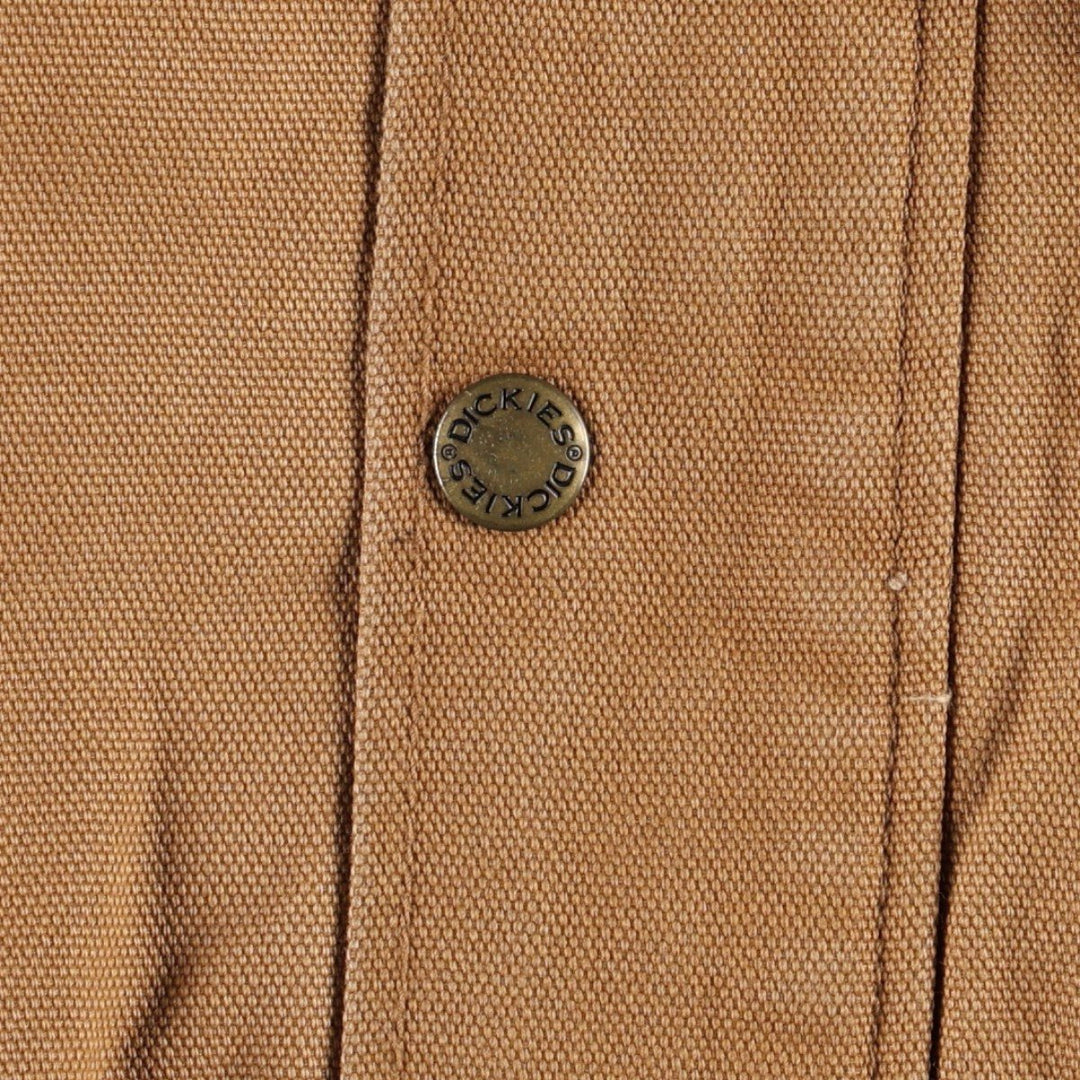 Dickies Ridgecoat-type padded duck work jacket, men's size M. cotton brown type Vintage Second Hand