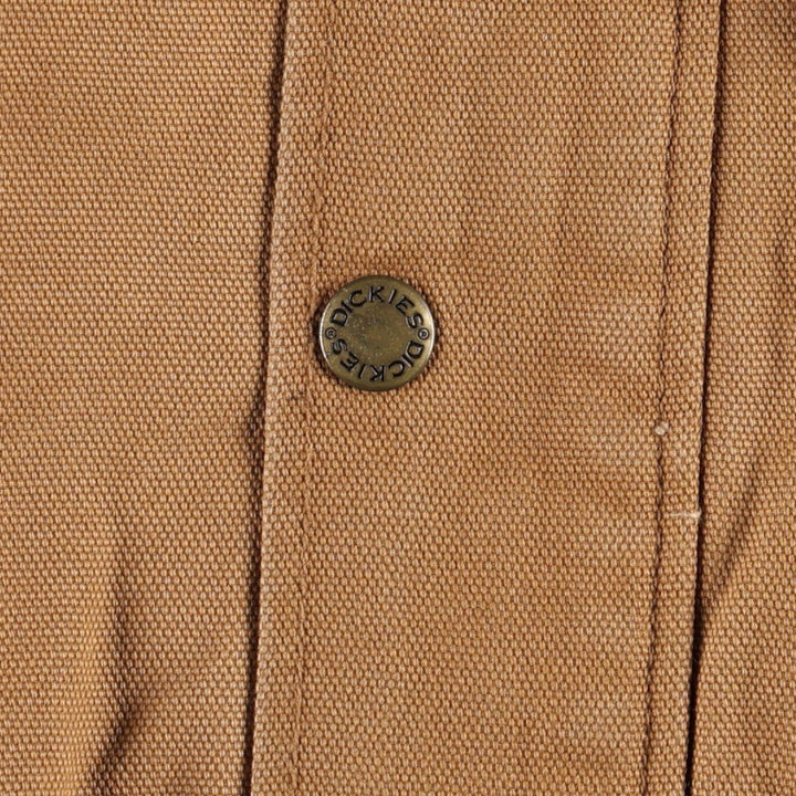 Dickies Ridgecoat-type padded duck work jacket, men's size M. cotton brown type Vintage Second Hand