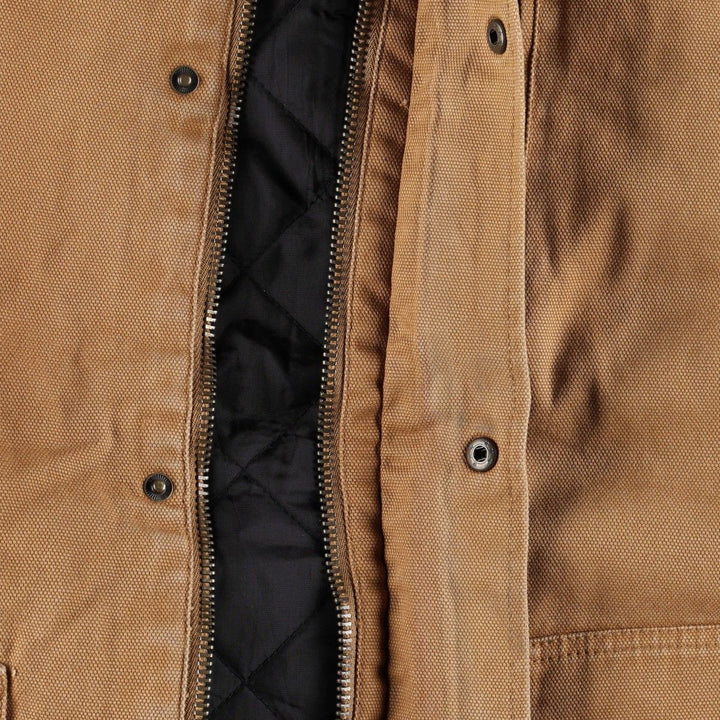 Dickies Ridgecoat-type padded duck work jacket, men's size M. cotton brown type Vintage Second Hand
