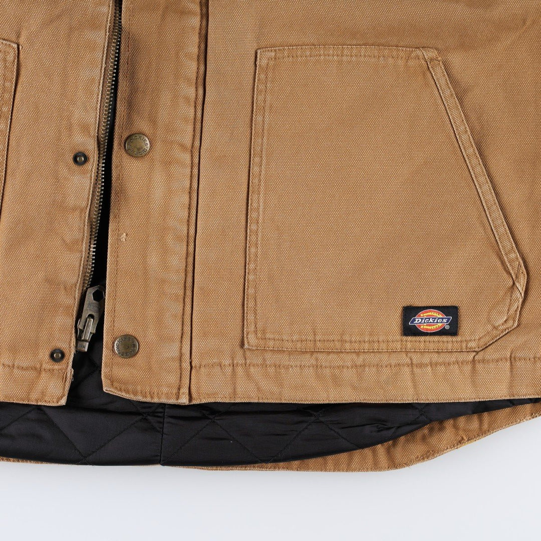 Dickies Ridgecoat-type padded duck work jacket, men's size M. cotton brown type Vintage Second Hand