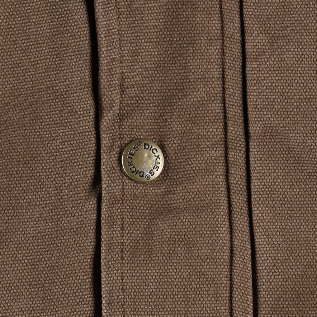 Dickies Traditional Jacket Type, Padded Duck Work Jacket, Men's Size L (approx.) cotton brown type Vintage Second Hand