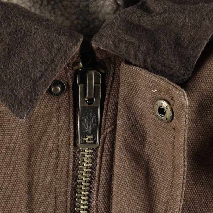 Dickies Traditional Jacket Type, Padded Duck Work Jacket, Men's Size L (approx.) cotton brown type Vintage Second Hand