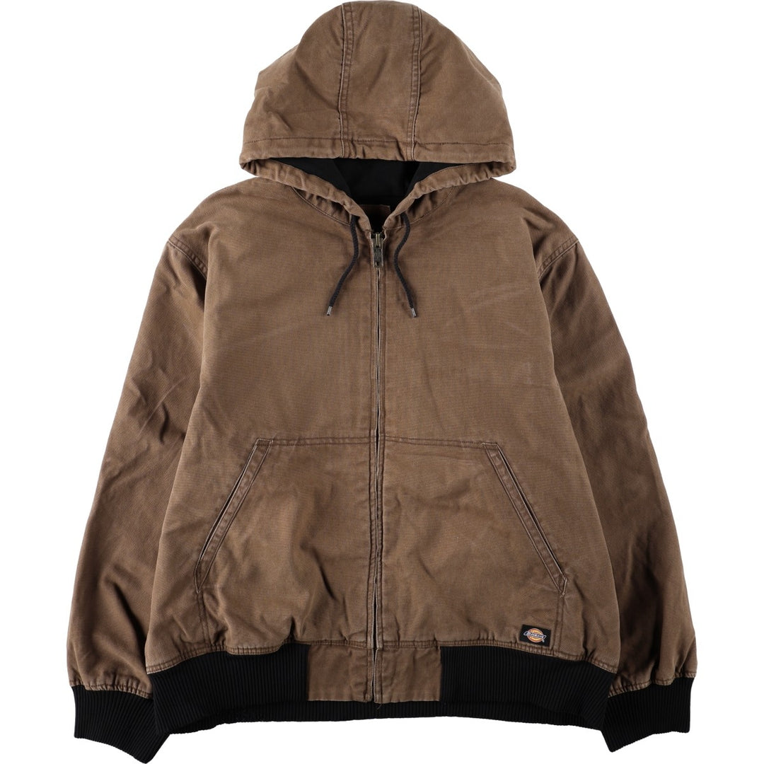 Dickies Active Jacket Type Duck Full-Zip Hoodie, Men's XXL Equivalent cotton brown type Vintage Second Hand