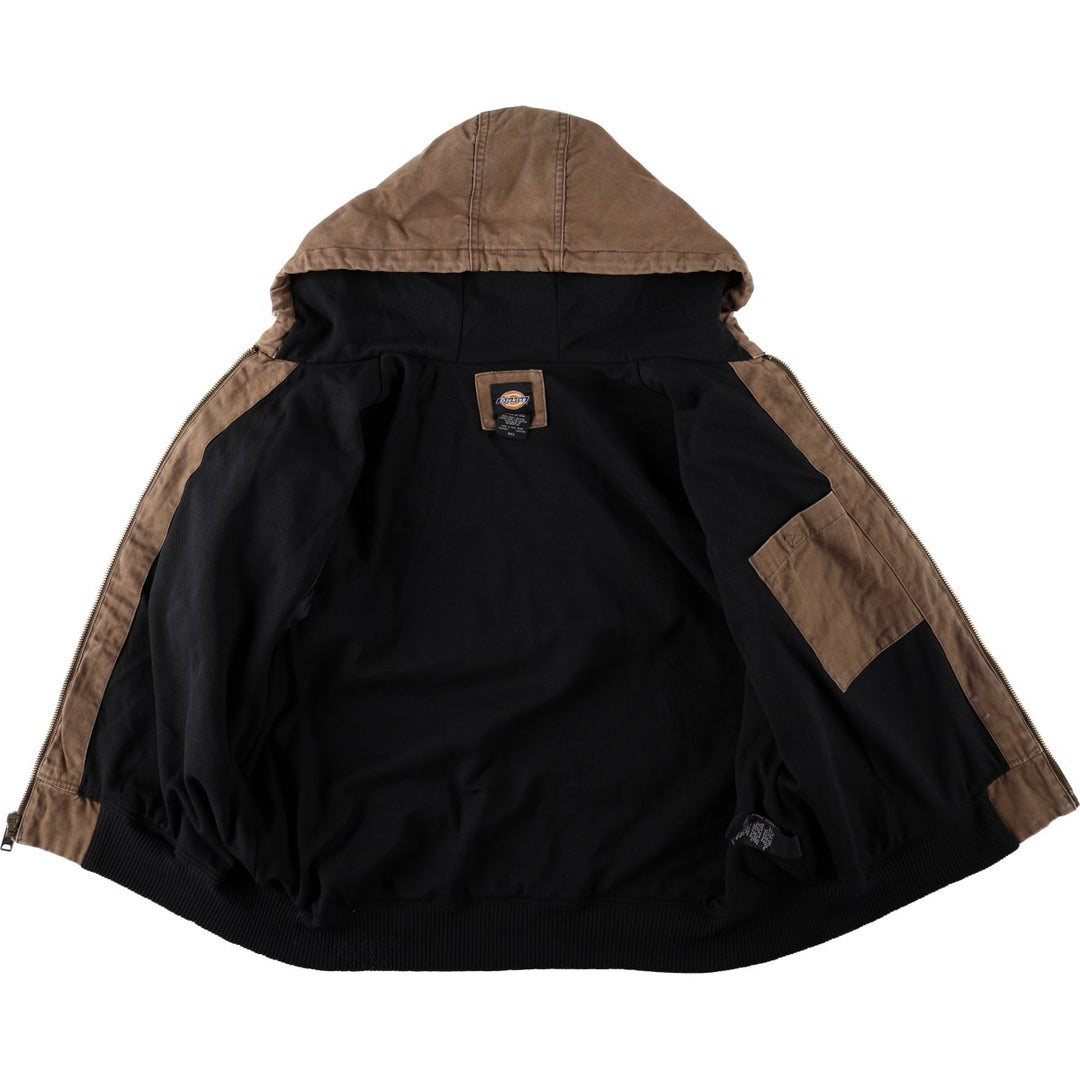 Dickies Active Jacket Type Duck Full-Zip Hoodie, Men's XXL Equivalent cotton brown type Vintage Second Hand