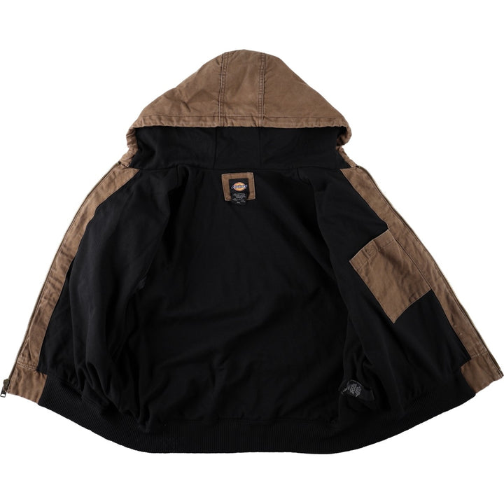 Dickies Active Jacket Type Duck Full-Zip Hoodie, Men's XXL Equivalent cotton brown type Vintage Second Hand