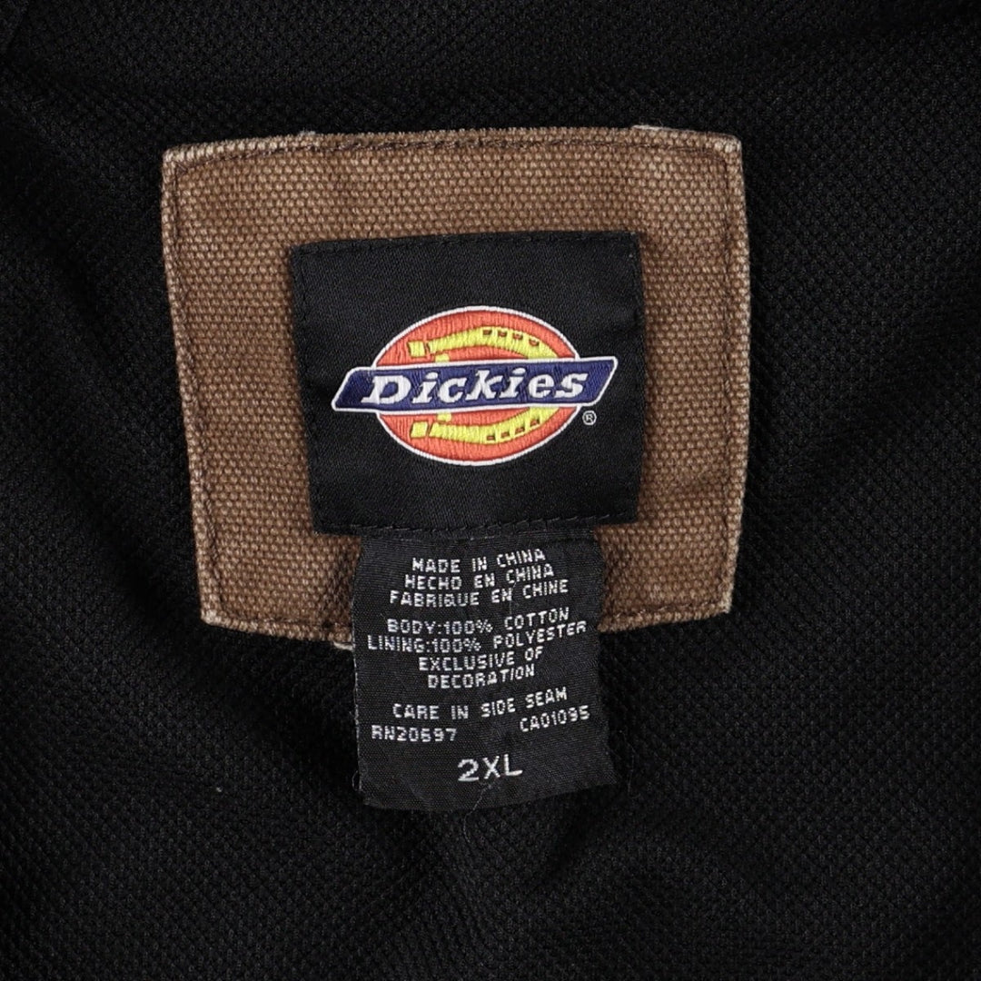 Dickies Active Jacket Type Duck Full-Zip Hoodie, Men's XXL Equivalent cotton brown type Vintage Second Hand