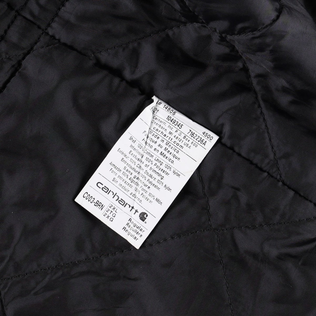 Carhartt Traditional Padded Duck Work Jacket, Men's XXL cotton brown type Vintage Second Hand