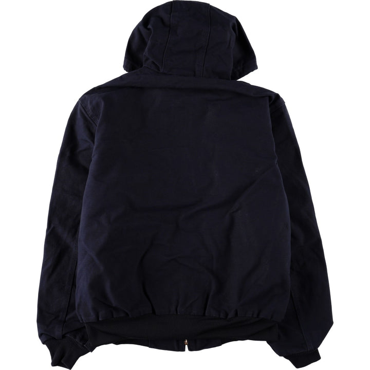 Carhartt Active Jacket Duck Full Zip Parka Made in USA Men's L size cotton navy blue type Vintage Second Hand