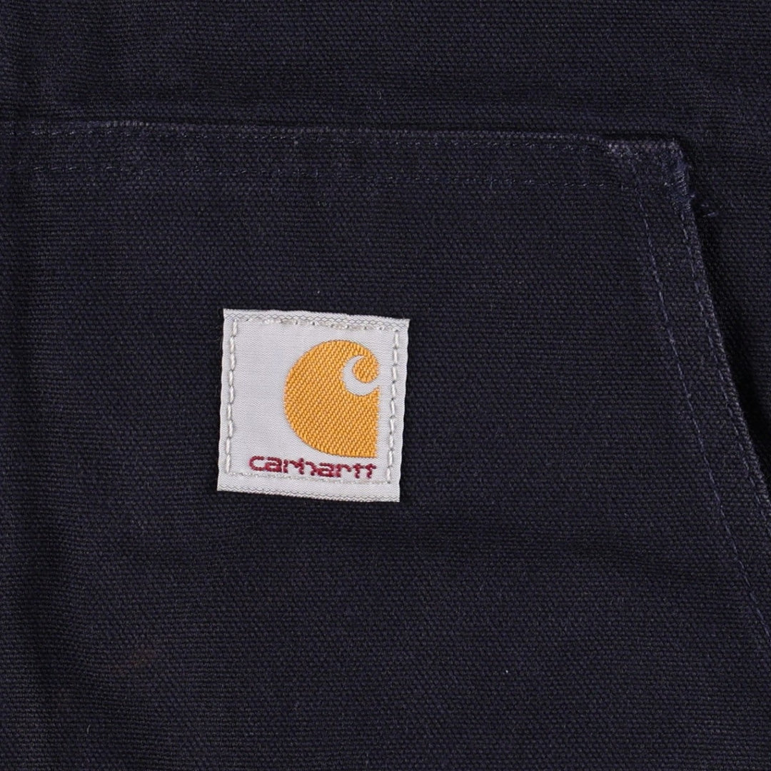 Carhartt Active Jacket Duck Full Zip Parka Made in USA Men's L size cotton navy blue type Vintage Second Hand