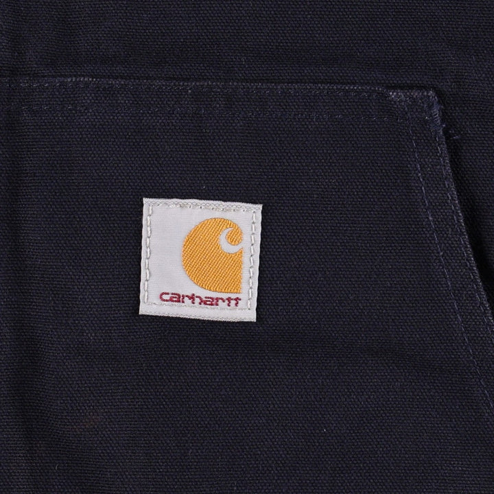 Carhartt Active Jacket Duck Full Zip Parka Made in USA Men's L size cotton navy blue type Vintage Second Hand