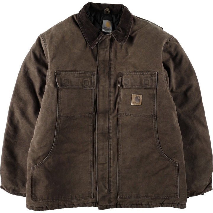 Carhartt Traditional Padded Duck Work Jacket, Made in USA, Men's Size L cotton brown type Vintage Second Hand